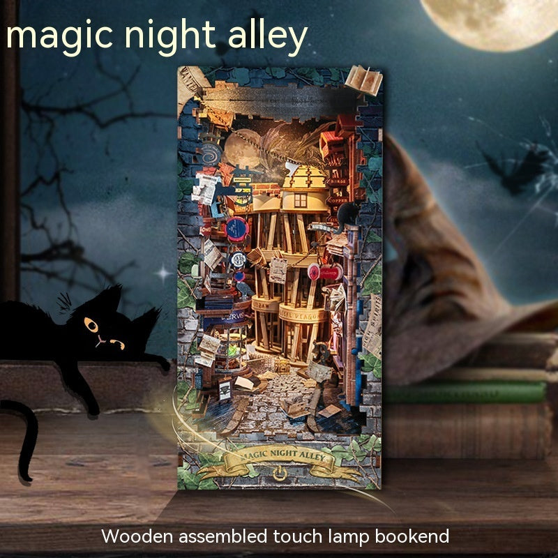 Whale Air Diy Cottage Magic World 3d Stereo Hand-assembled Book Stand Desktop Model Toy For Holiday Gift - globaltradeleader