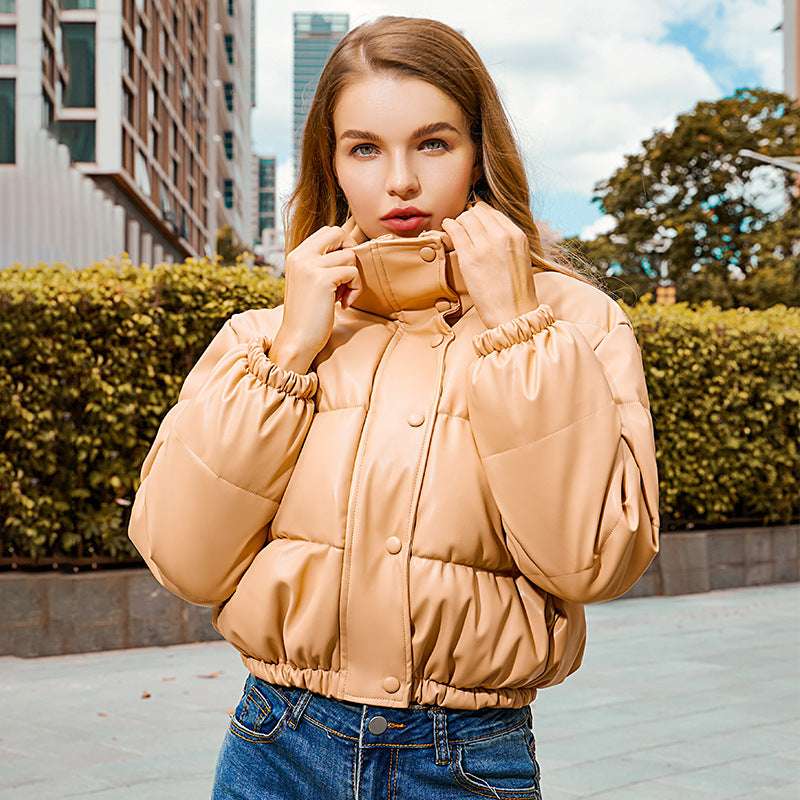 New Bread Coat Winter Warm Stand Collar Short Coat Y2K Cotton Jacket Womens Clothing - globaltradeleader