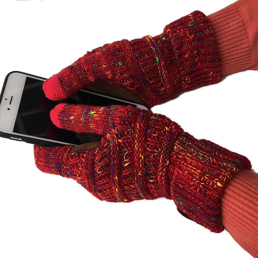 European And American Wool Knitted Turn-over Labeling Touch Screen Gloves - globaltradeleader