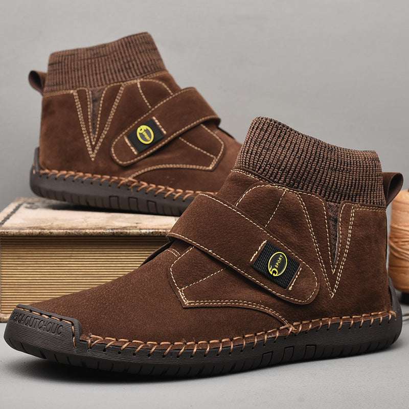 Velcro Shoes Men Ankle Boots Winter Sock Trainer Boots High Quality - globaltradeleader