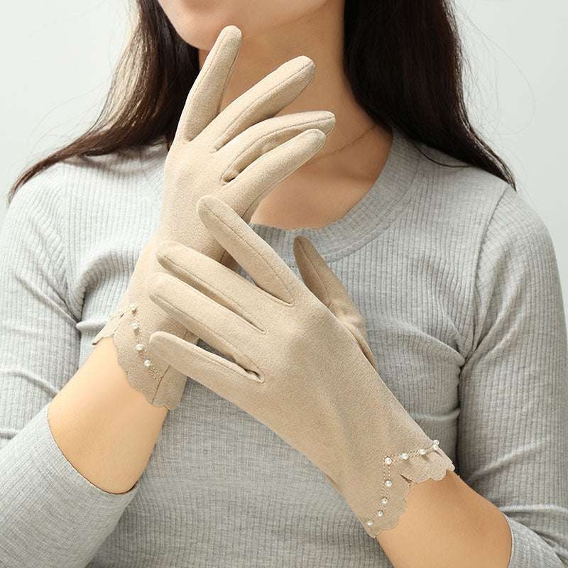 Women's Gloves Autumn And Winter Thin Warm-keeping And Cold-proof Touch Screen - globaltradeleader