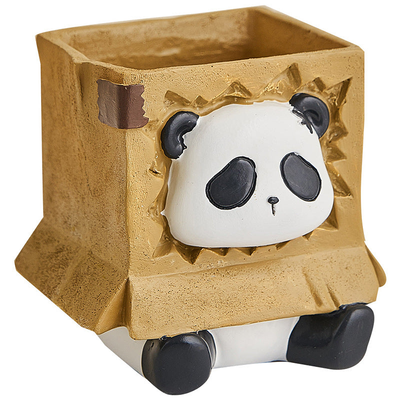 Cute Panda Pen Holder Creative Office Desk Ornaments Decoration Supplies Storage Box - globaltradeleader