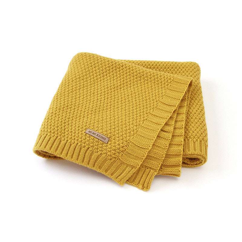 Boys And Girls Solid Color Knitted Blanket
