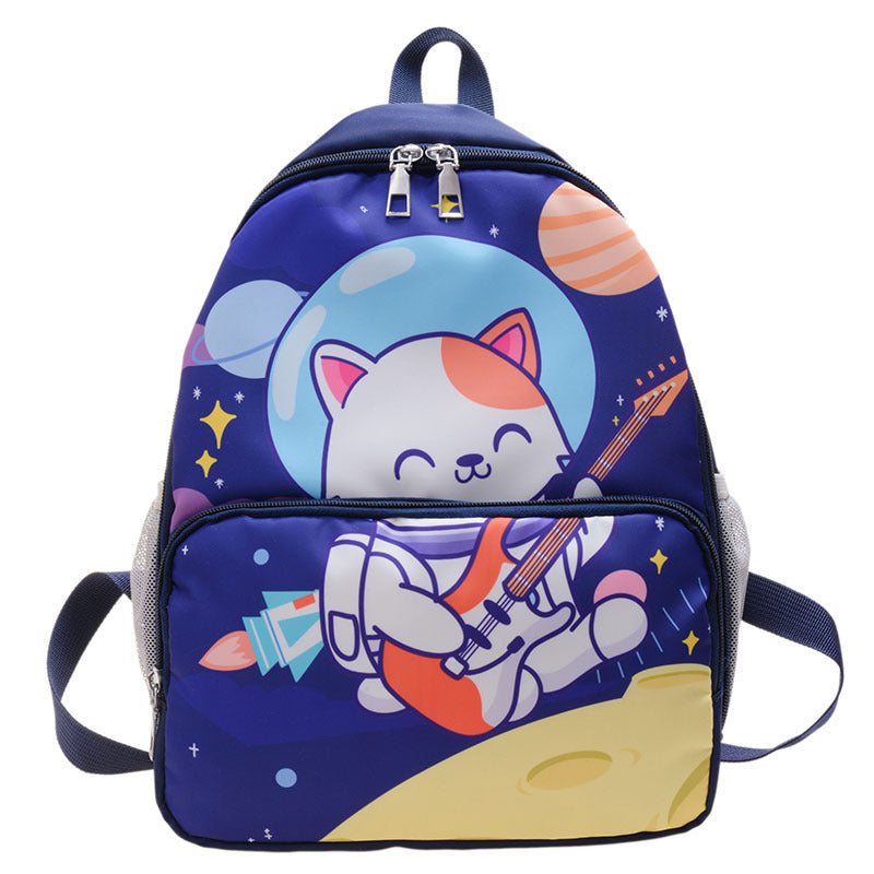 Cute Doodle Cat Cartoon Children's School Bag