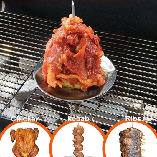 Simple Stainless Steel Round Barbecue Plate - globaltradeleader