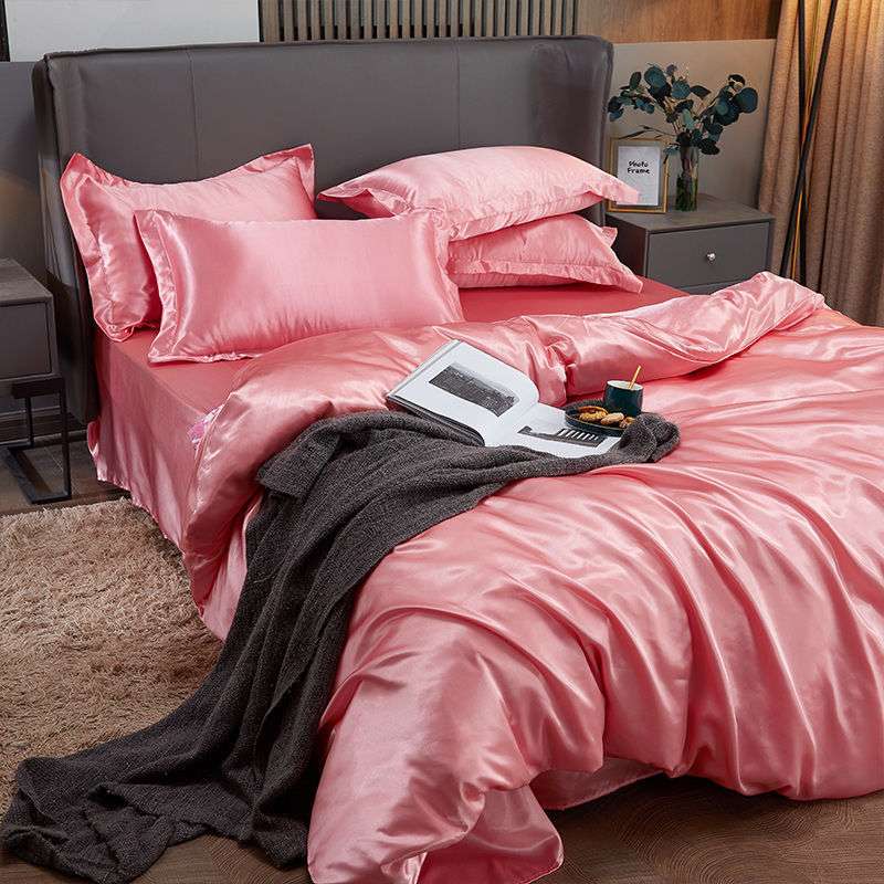Washed Silk Bed Sheet Four-piece Bedding Set - globaltradeleader