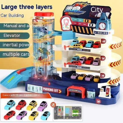 Children's Rail Car Building Toy Multi-storey Parking Lot - globaltradeleader