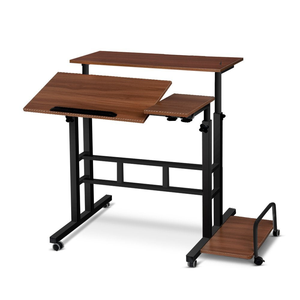 Mobile Computer Lifting Foldable Standing Desk Bedroom Bedside Desk Single Small Table - globaltradeleader