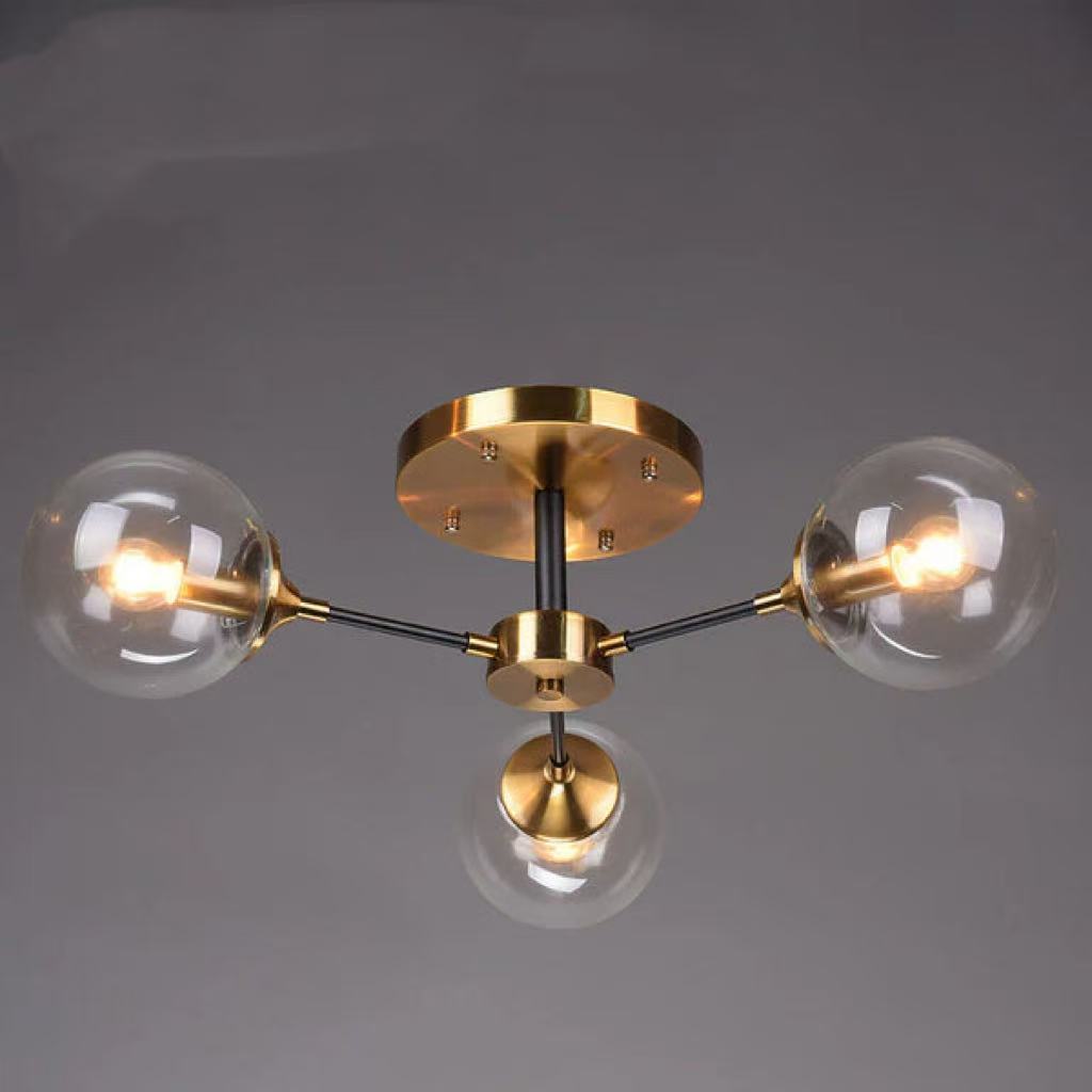 Modern Creative Micro Luxury Copper Plated Glass Ball Ceiling Lamp - globaltradeleader
