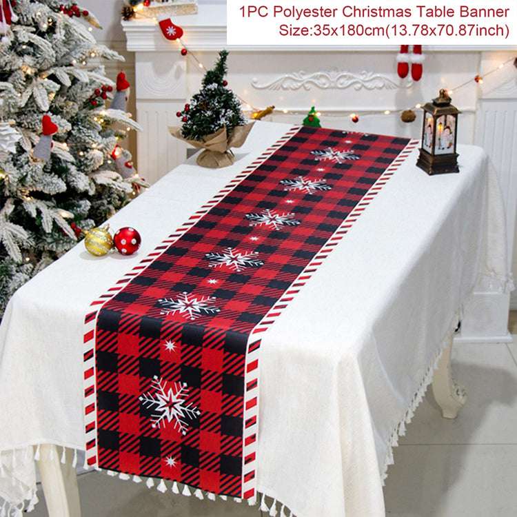 Christmas Cloth Party Atmosphere Venue Table Runner