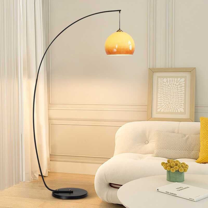 Sunset Yellow Glass Fishing Floor Lamp Living Room Decorative Lamp - globaltradeleader