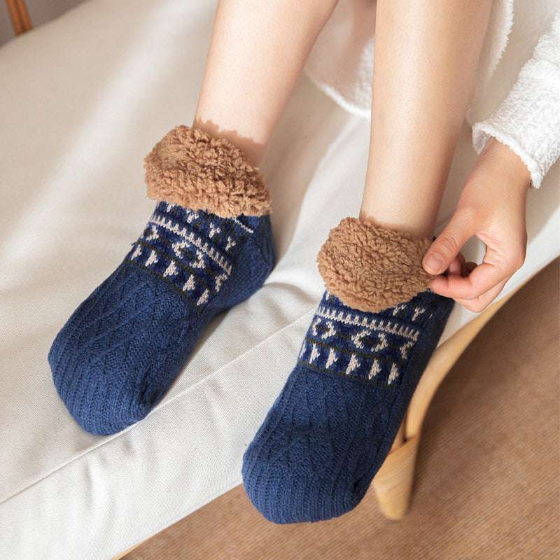 Indoor Home Floor Socks Fall And Winter Warm Non-slip Carpet Socks For Men And Women - globaltradeleader