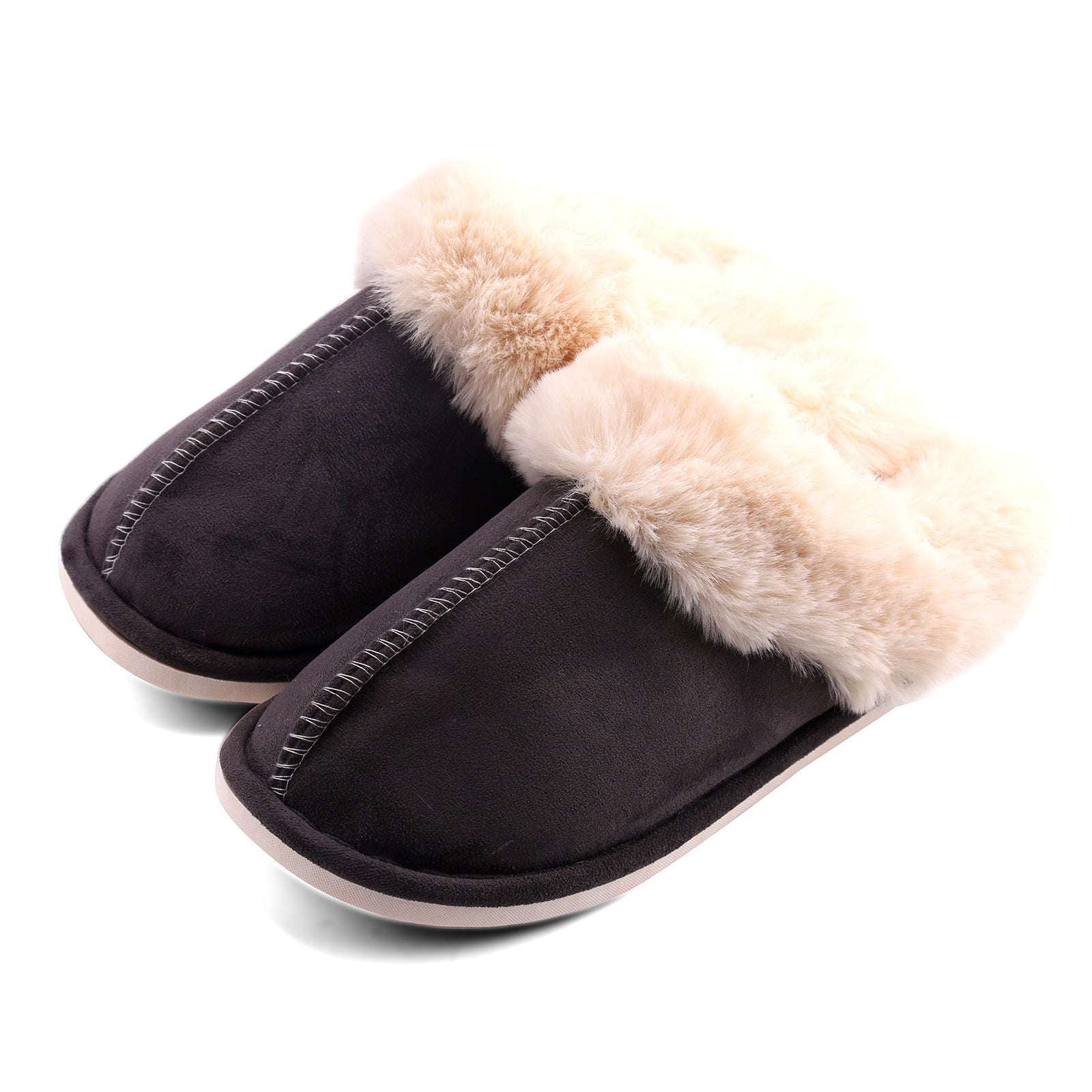 Fur Furry Slippers Women Winter Warm Plush House Shoes - globaltradeleader