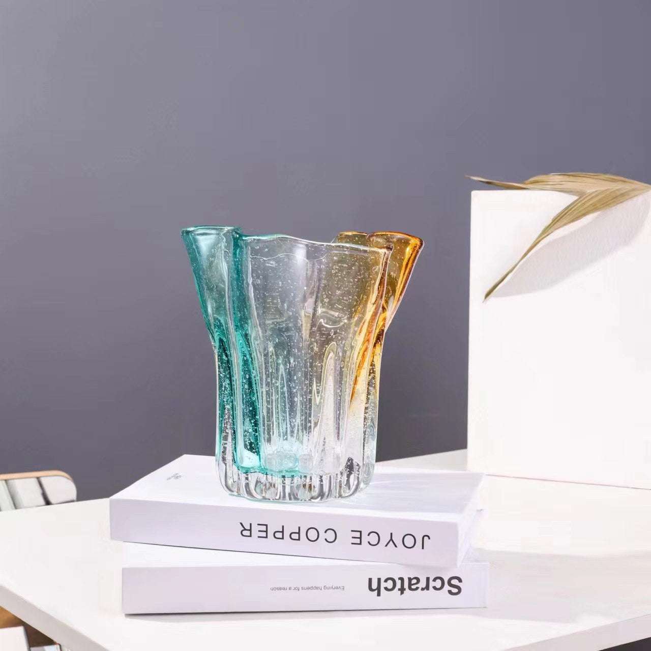 Hand-blown Glass Vase Conch Shell Living Room Crafts Ornaments - globaltradeleader