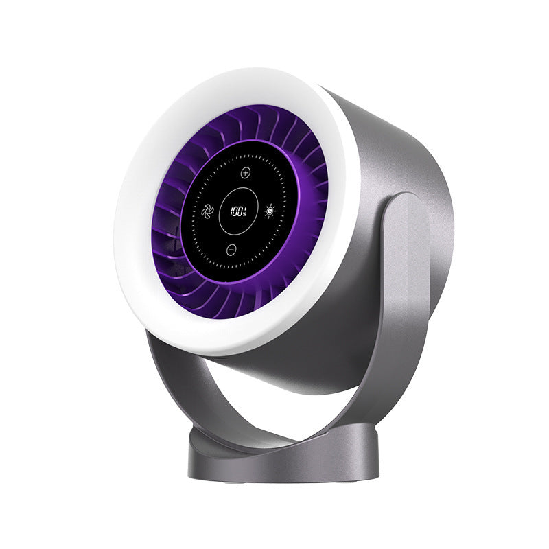 Desktop Adjustable Fan Light Rechargeable Wall Mount Table Fan Light Led Display Air Circulation Cooling USB Table Fan Light - globaltradeleader