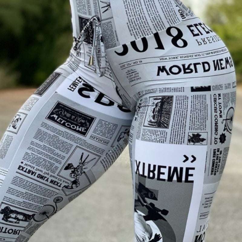 Digital Printing High Waist Stretch Yoga Pants - globaltradeleader