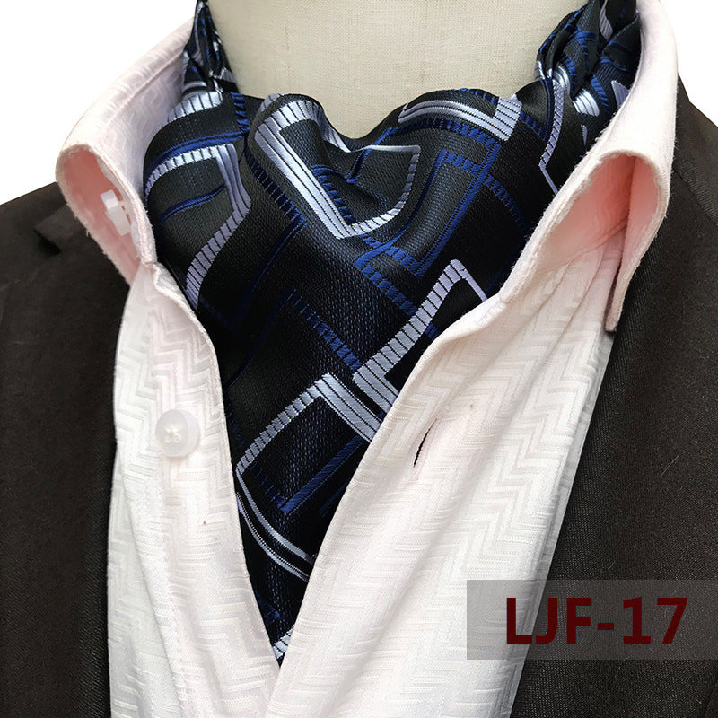 Men's Scarf Jacquard Polyester Fashionable And Warm