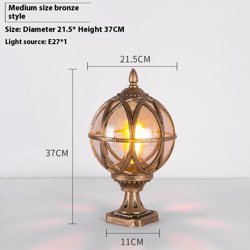 Wall Ball Pillar Lamp Outdoor Simplicity - globaltradeleader