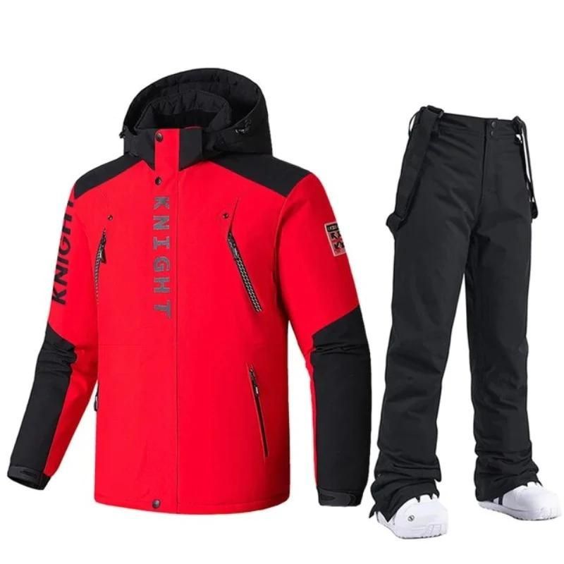 Men's Padded And Thickened Colour Blocking Fatigue Cotton Jacket Pants Set - globaltradeleader