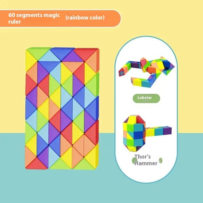 Glass Rubik's Snake Full Set Detachable Toys - globaltradeleader