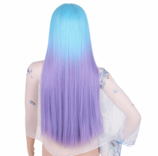 Cos Head Cover Chemical Fiber Gradient Dyed Long Curly Hair Wig