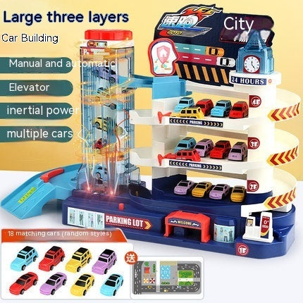 Children's Rail Car Building Toy Multi-storey Parking Lot - globaltradeleader