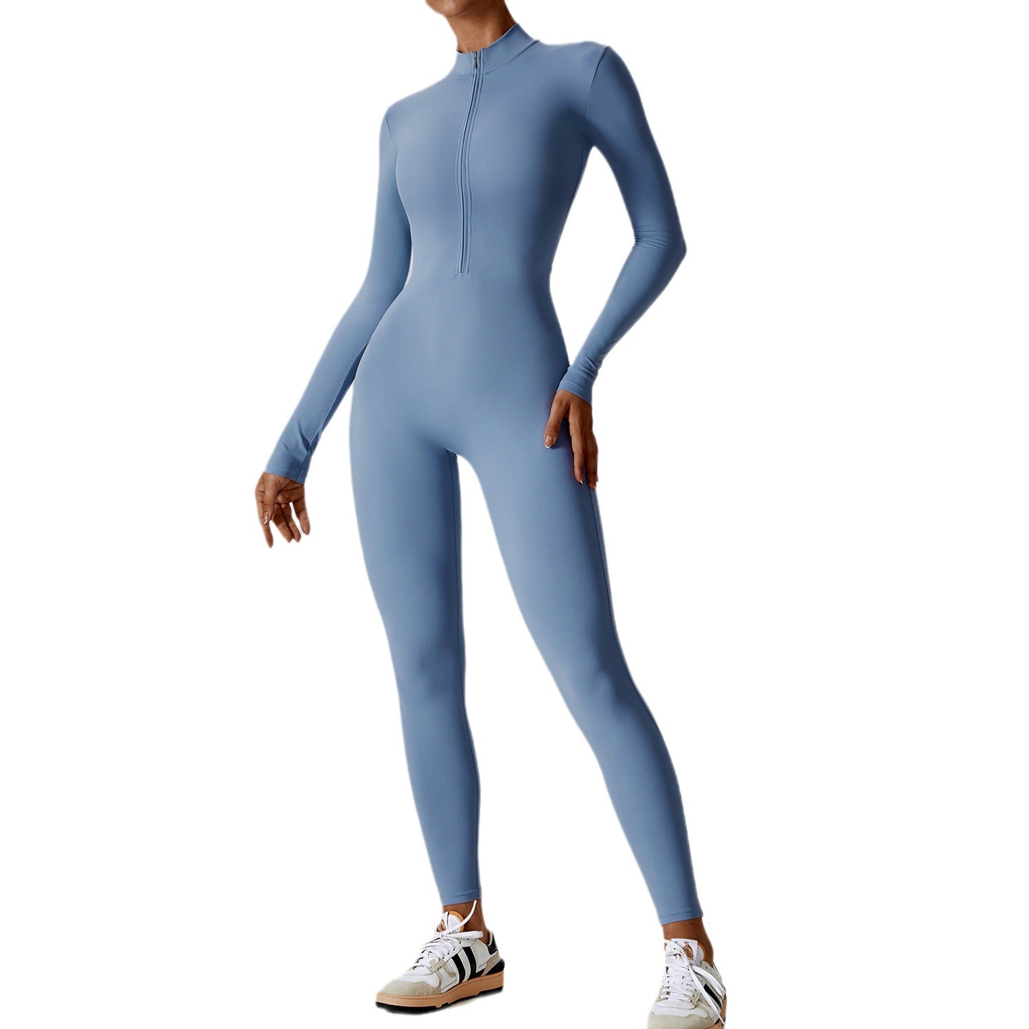 Women's Long-sleeve Zipper Yoga Sports Jumpsuit - globaltradeleader