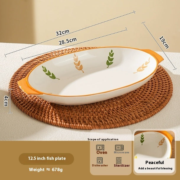 Deep Plates Dinner Plate High Sense Underglaze Tableware - globaltradeleader
