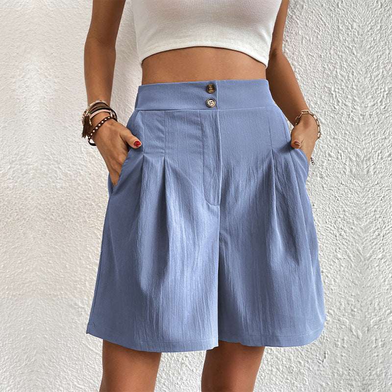 Summer New Loose Pants Casual Women's High Waist Wide Leg Shorts - globaltradeleader