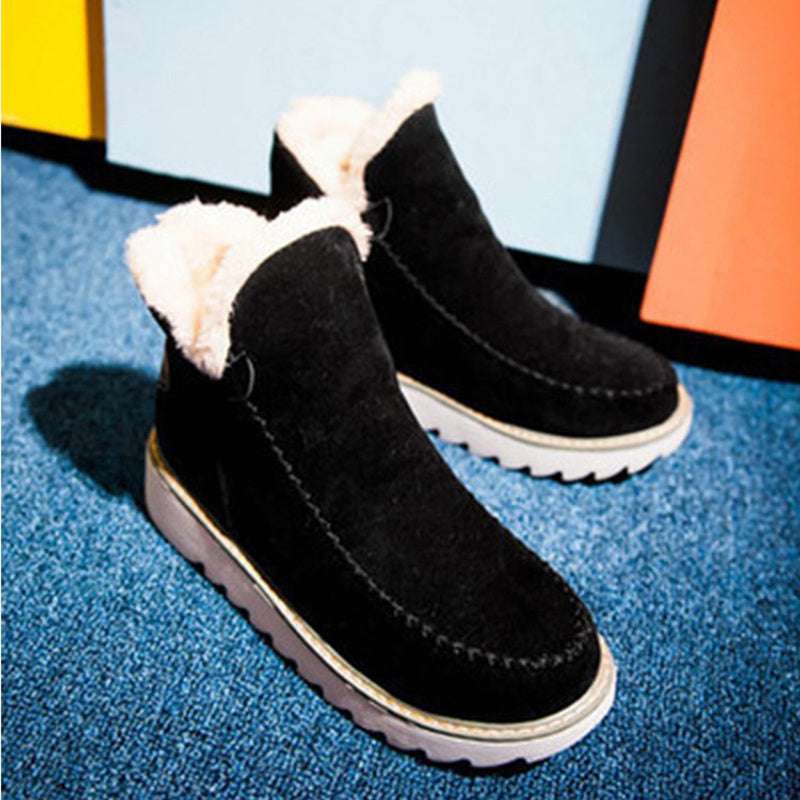Flats Shoes Women Winter Snow Boots Warm Plush Ankle Booots - globaltradeleader