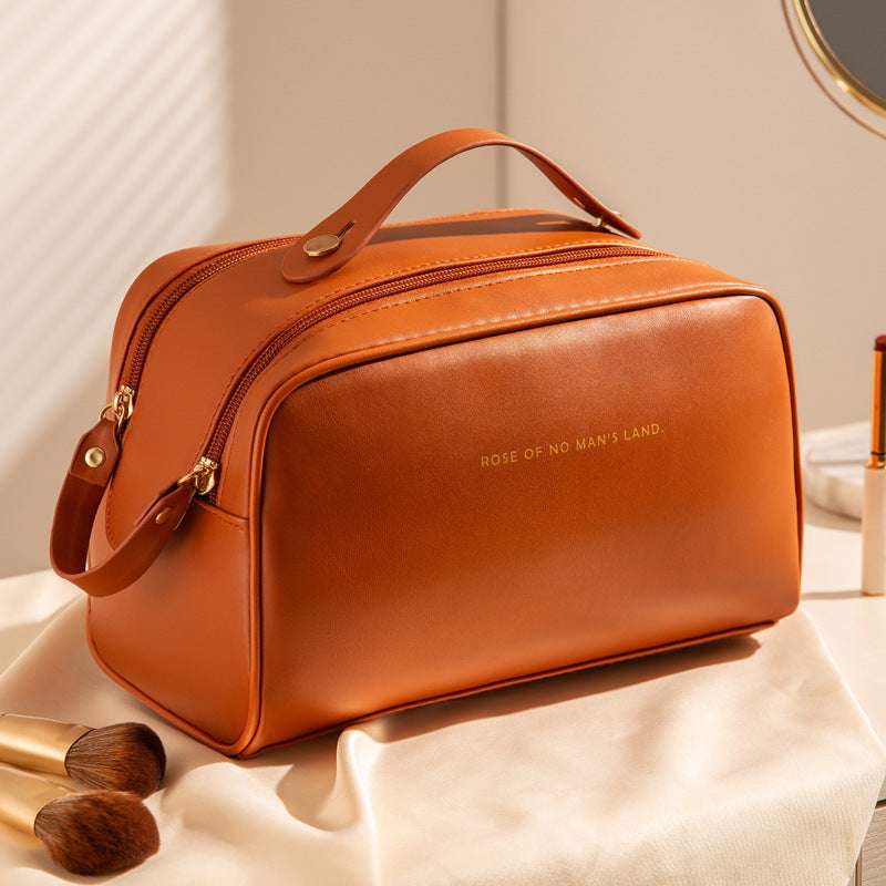 Plaid Pillow Cosmetic Bag Women's Large Capacity Portable - globaltradeleader