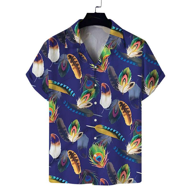 Hawaiian Modified Size Printed Men's Casual Beach Top - globaltradeleader