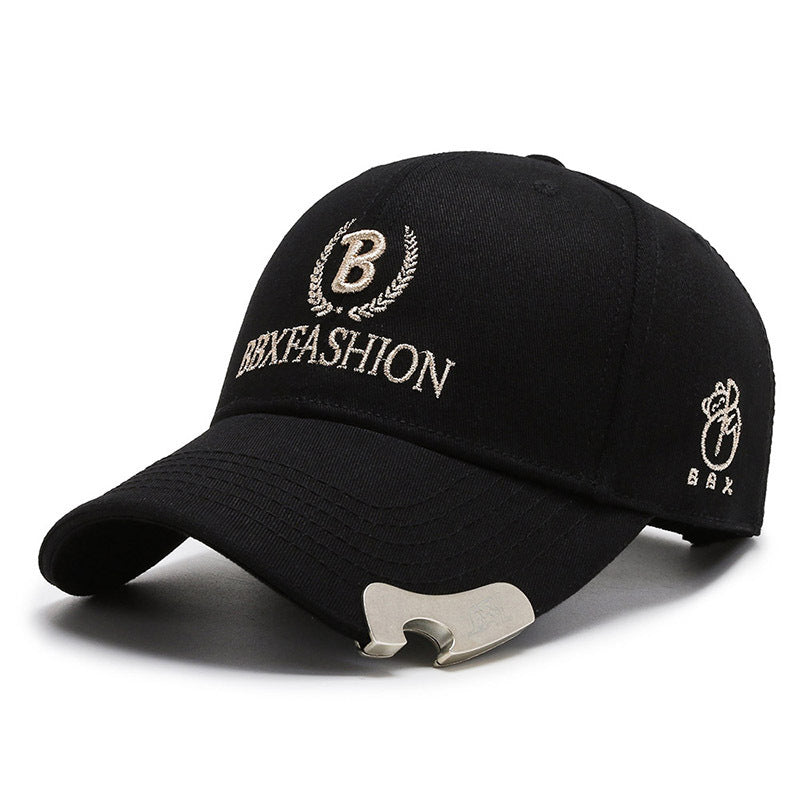 Bottle Opener Function Sunshade Sunscreen Baseball Hat Gold Thread Embroidery - globaltradeleader