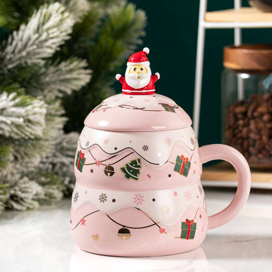 Christmas Mug Ceramic Ideas Gift With Lid