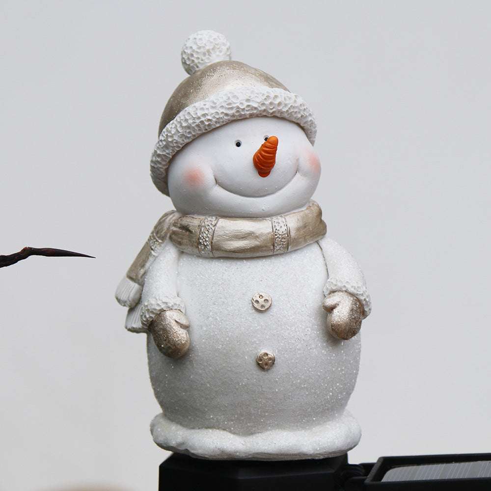 Outdoor LED Solar Snowman Light Landscape Lamp Decorations Lawn Lamp Christmas Series Cartoon Snowman Ground Lamp Garden Lamp