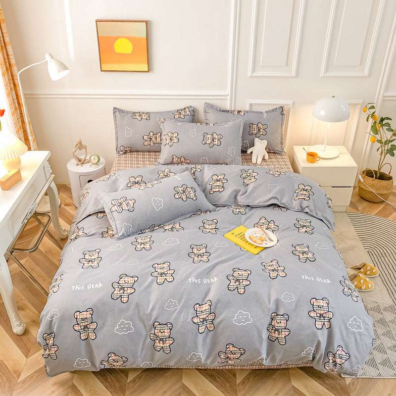 Cashmere Four-piece Brushed Quilt Cover Sheets - globaltradeleader