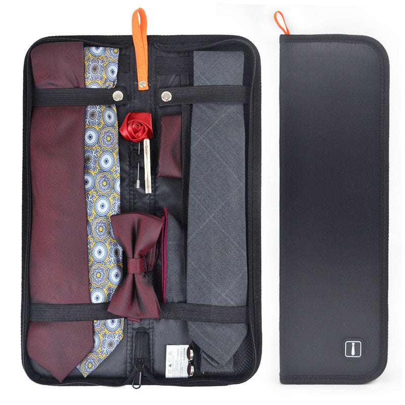 Tie Organizer Black Men's Travel Business