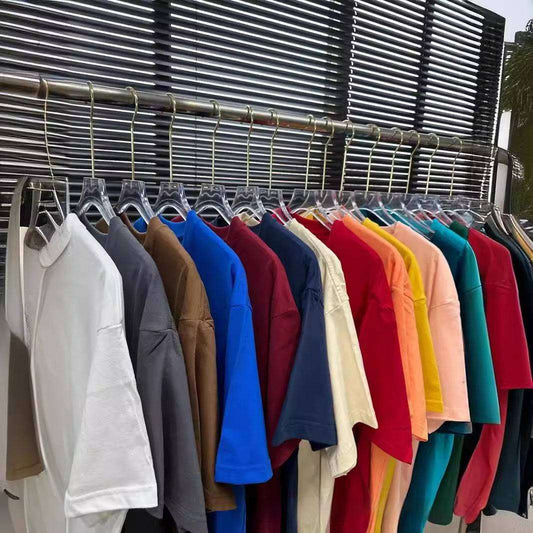 High Quality Cotton Heavy Loose Bottoming Shirt Casual Basic T-shirt Pure Cotton Retro Solid Color Round Neck Men's Short Sleeve - globaltradeleader