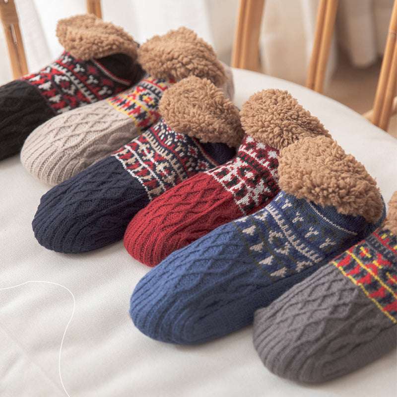 Indoor Home Floor Socks Fall And Winter Warm Non-slip Carpet Socks For Men And Women - globaltradeleader
