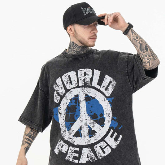 Men's Fashion Printed Short-sleeved T-shirt