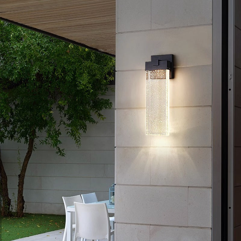 Black Outdoor Simplicity Courtyard LED Wall Lamp - globaltradeleader