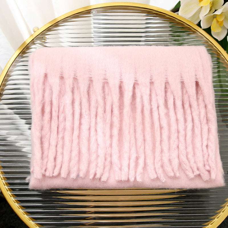 Soft And Warm Tassel Rectangular Scarf Shawl