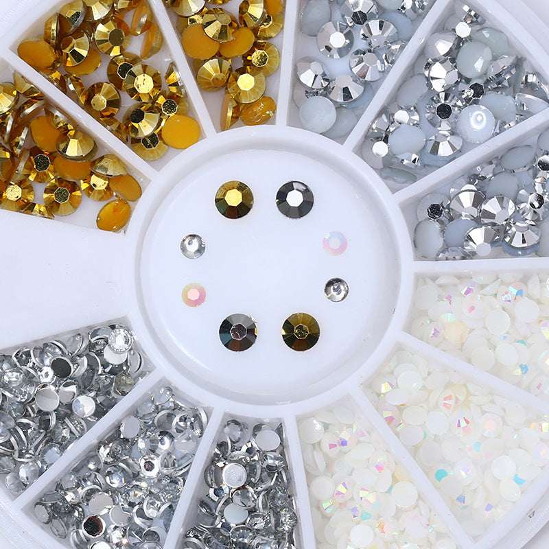 Nail Disc Ornament Nail Crystal Electroplating Rivet Metal