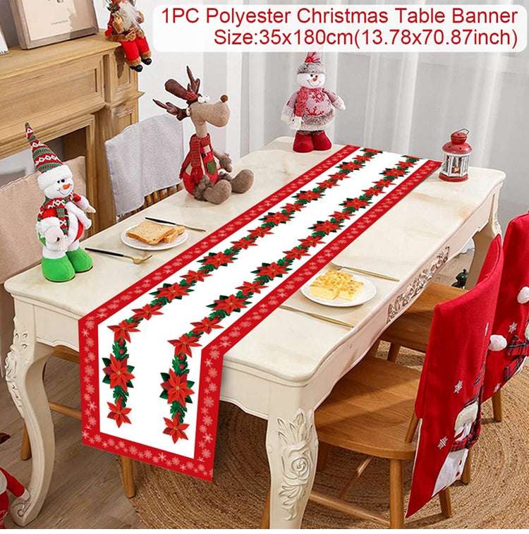 Christmas Cloth Party Atmosphere Venue Table Runner