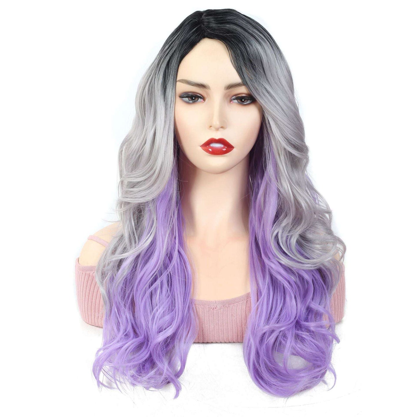 New Fashion Temperament Wig Chemical Fiber Front Lace Long Curly