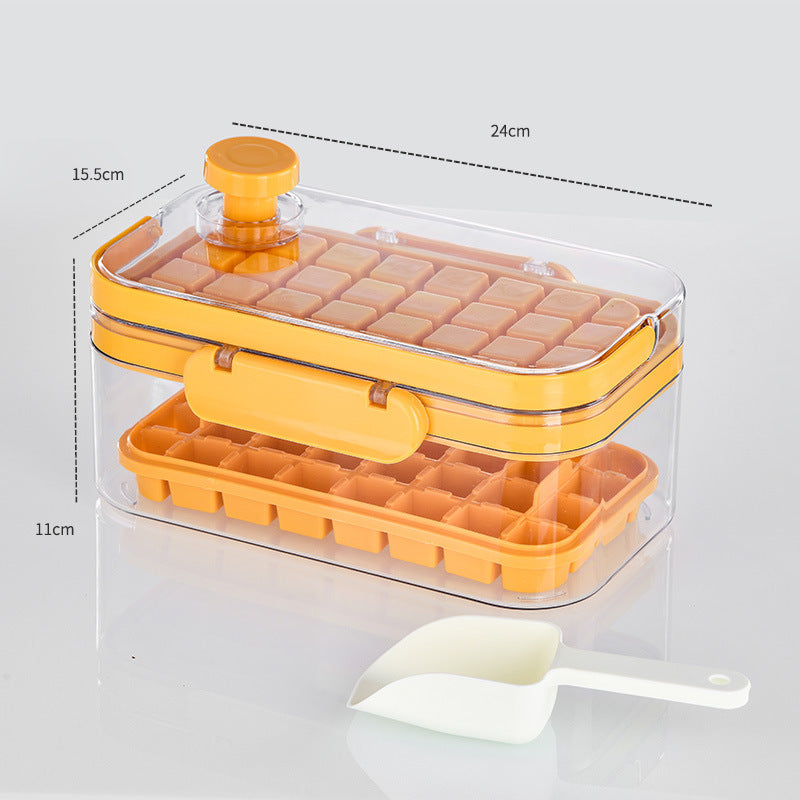 New Silicone Press Ice Maker Single Double Layer Square Ice Cube Mold - globaltradeleader