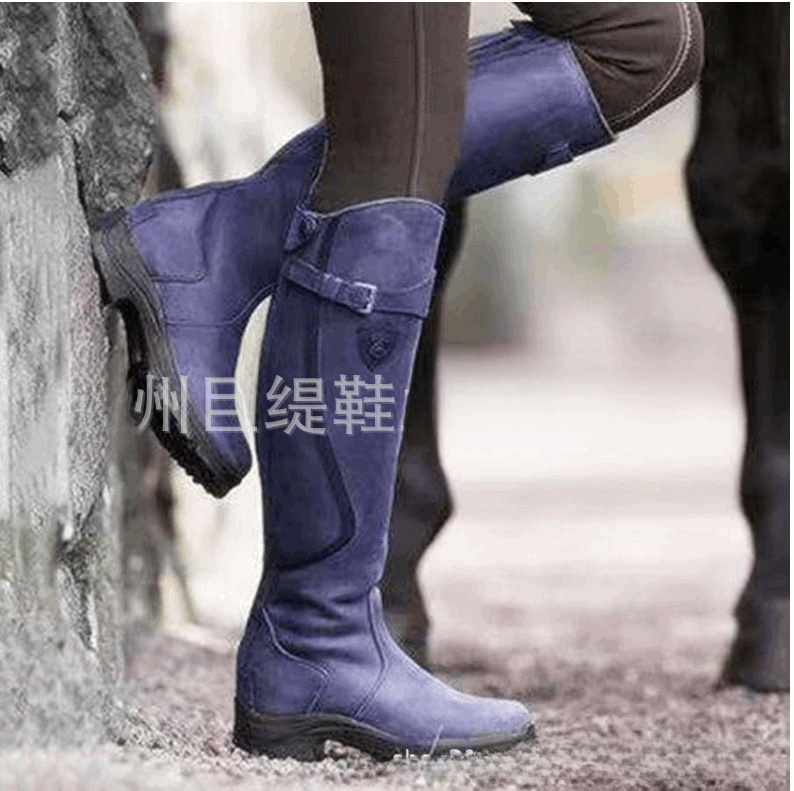 Boots Winter Wish Amazon Independent Station European And American Foreign Trade Flat Large Size Women's Leather Boots