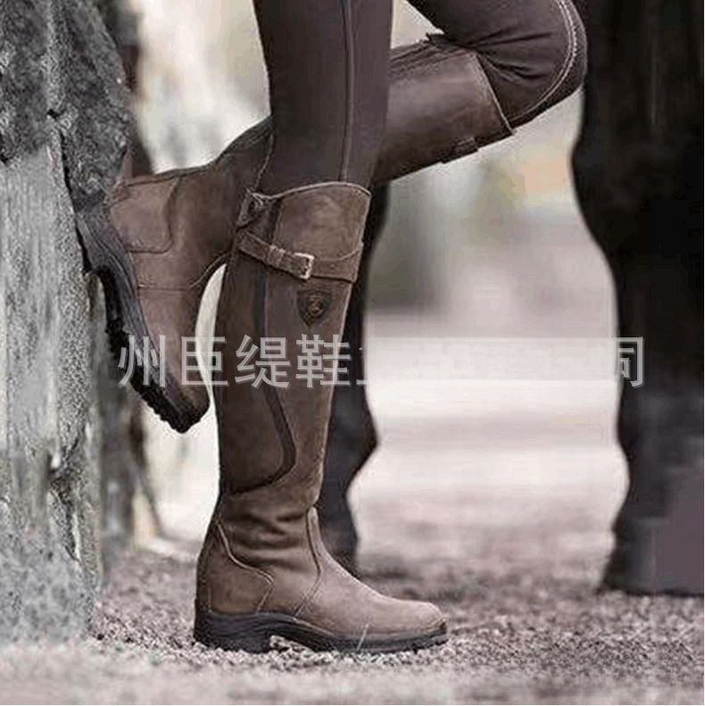 Boots Winter Wish Amazon Independent Station European And American Foreign Trade Flat Large Size Women's Leather Boots