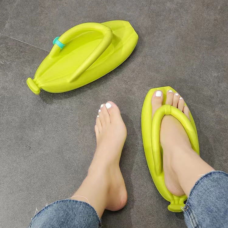 Cute Banana Shoes Soft Flip Flops Slippers Summer Beach Shoes