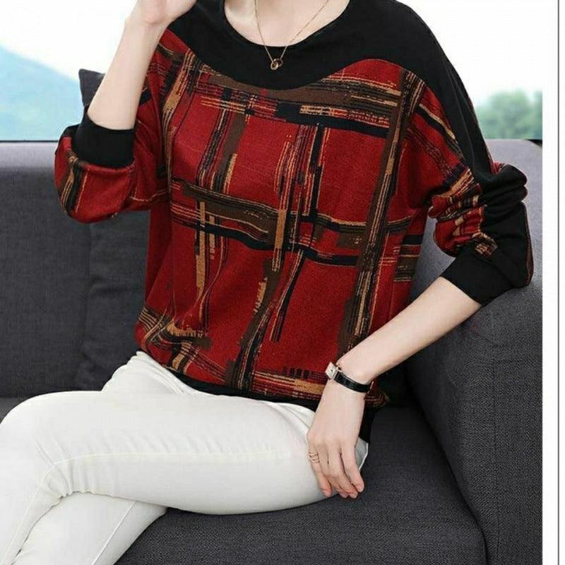 Loose Belly Covering Long-sleeved Top Thin Women's Sweater